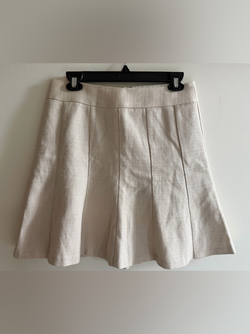 Banana Republic Cream Textured Mini Skirt